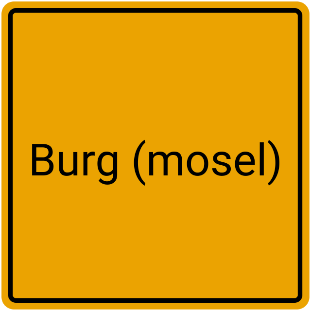 Meldebestätigung Burg (Mosel)